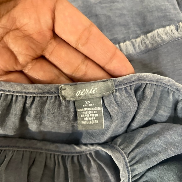 Aerie fringed tank top color blue size XS great condition! - Picture 3 of 4